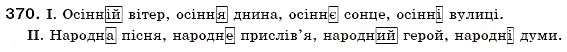 Завдання № 370 - § 23. Прикметник як частина мови - ГДЗ Українська мова 6 клас О.П. Глазова, Ю.Б. Кузнецов 2006