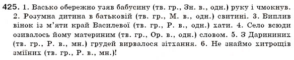 Завдання № 425 - § 27. Прикметники твердої і м'якої груп. Відмінювання прикметників - ГДЗ Українська мова 6 клас О.П. Глазова, Ю.Б. Кузнецов 2006