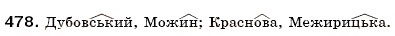 Завдання № 478 - § 33. Написання й відмінювання прізвищ - ГДЗ Українська мова 6 клас О.П. Глазова, Ю.Б. Кузнецов 2006