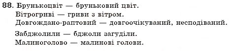 Завдання № 88 - § 8. Активна і пасивна лексика. Застарілі слова (архаїзми, історизми, неологізми) - ГДЗ Українська мова 6 клас С.Я. Єрмоленко, В.Т. Сичова 2006