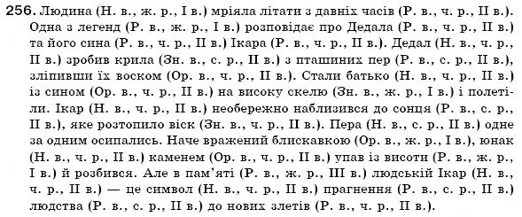 Завдання № 256 - § 27. Відмінювання іменників. Поділ іменників на відміни - ГДЗ Українська мова 6 клас С.Я. Єрмоленко, В.Т. Сичова 2006