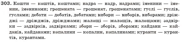 Завдання № 303 - § 32. Відмінювання іменників, що вживаються тільки в множині - ГДЗ Українська мова 6 клас С.Я. Єрмоленко, В.Т. Сичова 2006