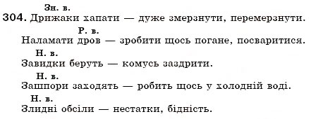 Завдання № 304 - § 32. Відмінювання іменників, що вживаються тільки в множині - ГДЗ Українська мова 6 клас С.Я. Єрмоленко, В.Т. Сичова 2006