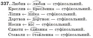 Завдання № 337 - § 36. Особливості творення іменників - ГДЗ Українська мова 6 клас С.Я. Єрмоленко, В.Т. Сичова 2006