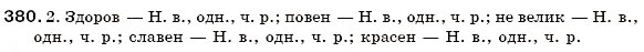 Завдання № 380 - § 41. Форми прикметників - ГДЗ Українська мова 6 клас С.Я. Єрмоленко, В.Т. Сичова 2006