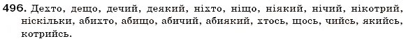Завдання № 496 - § 55. Правопис займенників - ГДЗ Українська мова 6 клас С.Я. Єрмоленко, В.Т. Сичова 2006