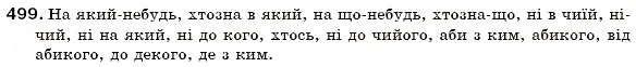 Завдання № 499 - § 55. Правопис займенників - ГДЗ Українська мова 6 клас С.Я. Єрмоленко, В.Т. Сичова 2006
