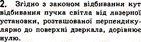 Завдання № 2 - § 21. Відбивання світла. Закони відбивання світла - ГДЗ Фізика 7 клас Ф.Я. Божинова, М.М. Кірюхін, О.О. Кірюхіна 2007