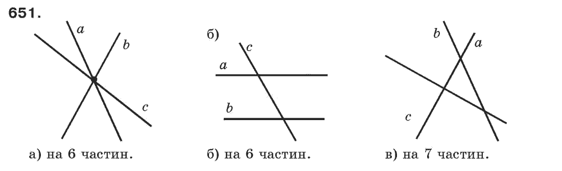Завдання № 651 - Задачі для повторення - ГДЗ Геометрія 7 клас Г.П. Бевз, В.Г. Бевз, Н.Г. Владімірова 2007