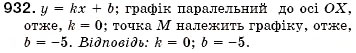 Завдання № 932 - § 24. Лінійна функція, її графік та властивості (Уроки 62-65) - ГДЗ Алгебра 7 клас О.С. Істер 2007