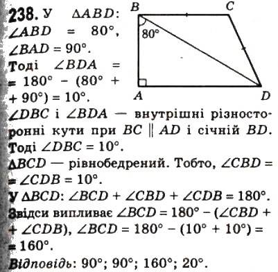 Завдання № 238 - 8. Трапеція - ГДЗ Геометрія 8 клас А.Г. Мерзляк, В.Б. Полонський, М.С. Якір 2008