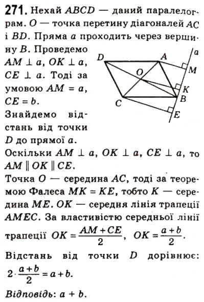Завдання № 271 - 8. Трапеція - ГДЗ Геометрія 8 клас А.Г. Мерзляк, В.Б. Полонський, М.С. Якір 2008