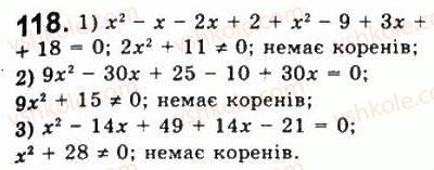 Завдання № 118 - Варіант 2 - ГДЗ Алгебра 8 клас А.Г. Мерзляк, В.Б. Полонський, Ю.М. Рабінович, M.С. Якір 2008 - Збірник задач і контрольних робіт