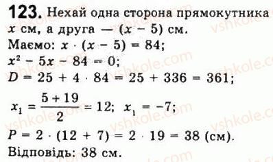 Завдання № 123 - Варіант 2 - ГДЗ Алгебра 8 клас А.Г. Мерзляк, В.Б. Полонський, Ю.М. Рабінович, M.С. Якір 2008 - Збірник задач і контрольних робіт