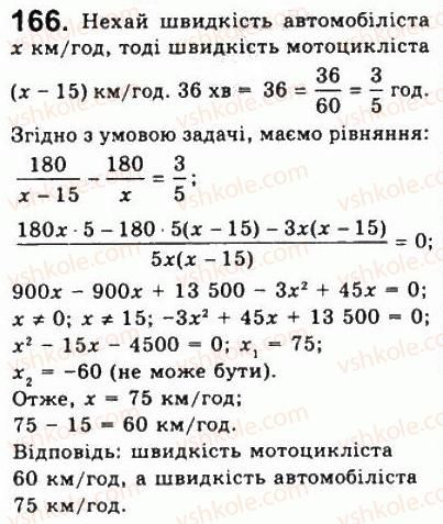 Завдання № 166 - Варіант 2 - ГДЗ Алгебра 8 клас А.Г. Мерзляк, В.Б. Полонський, Ю.М. Рабінович, M.С. Якір 2008 - Збірник задач і контрольних робіт