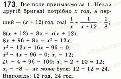 Завдання № 173 - Варіант 2 - ГДЗ Алгебра 8 клас А.Г. Мерзляк, В.Б. Полонський, Ю.М. Рабінович, M.С. Якір 2008 - Збірник задач і контрольних робіт