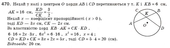 Завдання № 470 - § 14. Застосування подібності трикутників - ГДЗ Геометрія 8 клас А.П. Єршова, В.В. Голобородько, О.Ф. Крижановський, С.В. Єршов 2011