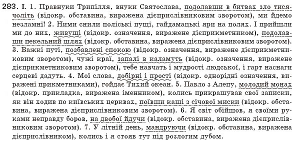 Завдання № 283 - § 27. Поняття про відокремлення - ГДЗ Українська мова 8 клас М.І. Пентилюк, І.В. Гайдаєнко, А.І. Ляшкевич, С.А. Омельчук 2008