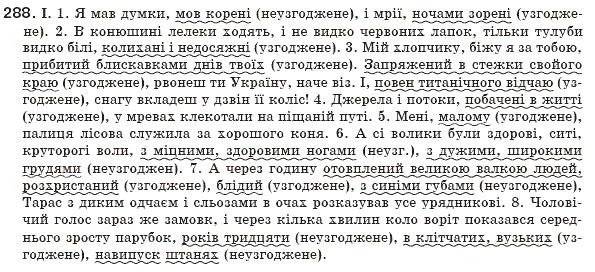Завдання № 288 - § 28. Відокремлені означення - ГДЗ Українська мова 8 клас М.І. Пентилюк, І.В. Гайдаєнко, А.І. Ляшкевич, С.А. Омельчук 2008