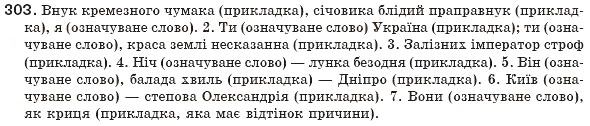 Завдання № 303 - § 29. Відокремлені прикладки - ГДЗ Українська мова 8 клас М.І. Пентилюк, І.В. Гайдаєнко, А.І. Ляшкевич, С.А. Омельчук 2008