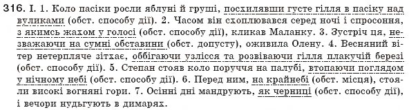 Завдання № 316 - § 30. Відокремлені обставини - ГДЗ Українська мова 8 клас М.І. Пентилюк, І.В. Гайдаєнко, А.І. Ляшкевич, С.А. Омельчук 2008