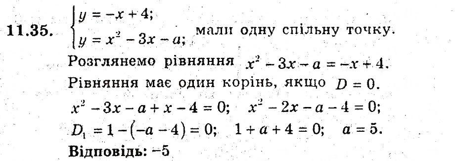 Завдання № 35 - 11. Квадратицна функція - ГДЗ Алгебра 9 клас А.Г. Мерзляк, В.Б. Полонський, М.С. Якір 2009 - Поглиблений рівень вивчення