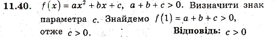Завдання № 40 - 11. Квадратицна функція - ГДЗ Алгебра 9 клас А.Г. Мерзляк, В.Б. Полонський, М.С. Якір 2009 - Поглиблений рівень вивчення