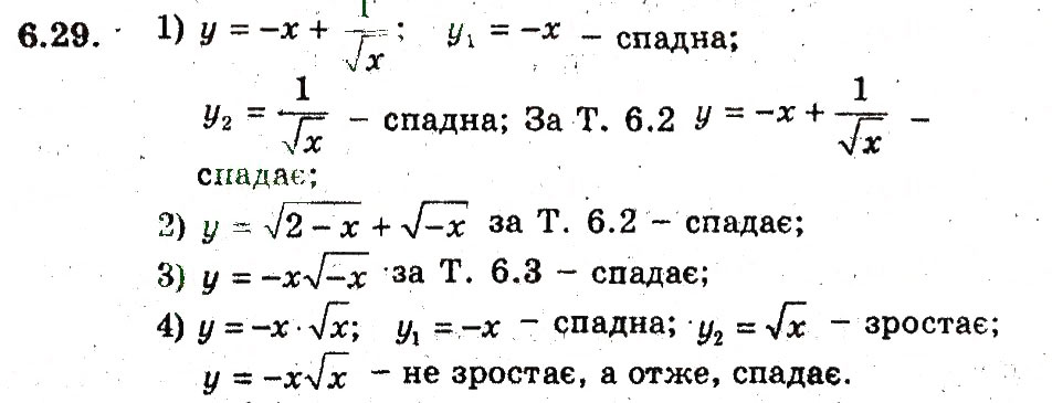 Завдання № 29 - 6. Зростання і спадання функції - ГДЗ Алгебра 9 клас А.Г. Мерзляк, В.Б. Полонський, М.С. Якір 2009 - Поглиблений рівень вивчення