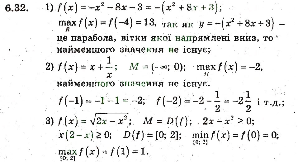 Завдання № 32 - 6. Зростання і спадання функції - ГДЗ Алгебра 9 клас А.Г. Мерзляк, В.Б. Полонський, М.С. Якір 2009 - Поглиблений рівень вивчення
