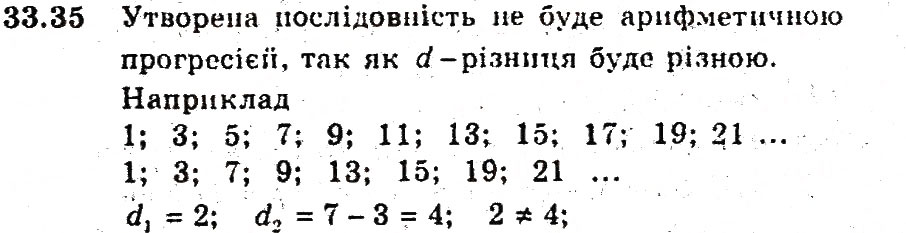 Завдання № 35 - 33. Арифметична прогресія - ГДЗ Алгебра 9 клас А.Г. Мерзляк, В.Б. Полонський, М.С. Якір 2009 - Поглиблений рівень вивчення