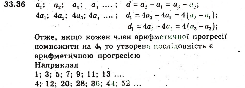 Завдання № 36 - 33. Арифметична прогресія - ГДЗ Алгебра 9 клас А.Г. Мерзляк, В.Б. Полонський, М.С. Якір 2009 - Поглиблений рівень вивчення