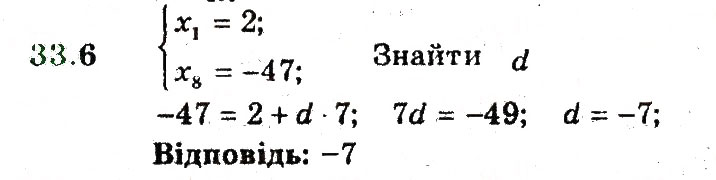 Завдання № 6 - 33. Арифметична прогресія - ГДЗ Алгебра 9 клас А.Г. Мерзляк, В.Б. Полонський, М.С. Якір 2009 - Поглиблений рівень вивчення