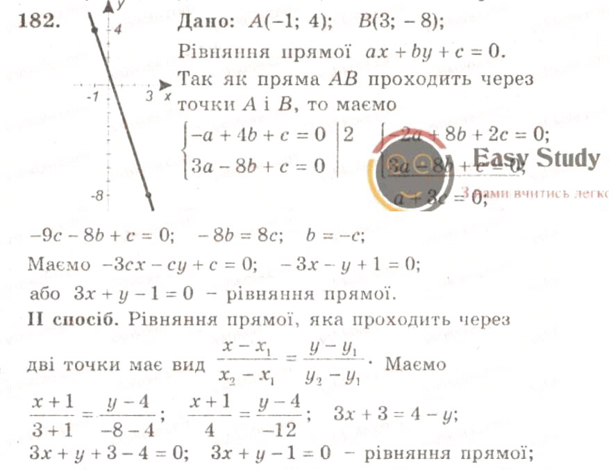 Завдання № 182 - ВАРІАНТ 1 - ГДЗ Геометрія 9 клас А.Г. Мерзляк, В.Б. Полонський, Ю.М. Рабінович, M.С. Якір 2010 - Збірник задач і контрольних робіт