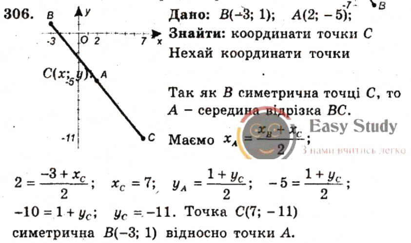 Завдання № 306 - ВАРІАНТ 1 - ГДЗ Геометрія 9 клас А.Г. Мерзляк, В.Б. Полонський, Ю.М. Рабінович, M.С. Якір 2010 - Збірник задач і контрольних робіт
