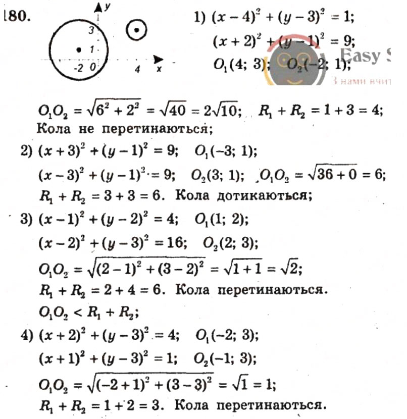 Завдання № 180 - ВАРІАНТ 2 - ГДЗ Геометрія 9 клас А.Г. Мерзляк, В.Б. Полонський, Ю.М. Рабінович, M.С. Якір 2010 - Збірник задач і контрольних робіт
