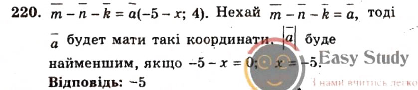 Завдання № 220 - ВАРІАНТ 2 - ГДЗ Геометрія 9 клас А.Г. Мерзляк, В.Б. Полонський, Ю.М. Рабінович, M.С. Якір 2010 - Збірник задач і контрольних робіт