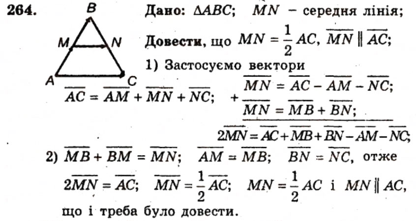 Завдання № 264 - ВАРІАНТ 2 - ГДЗ Геометрія 9 клас А.Г. Мерзляк, В.Б. Полонський, Ю.М. Рабінович, M.С. Якір 2010 - Збірник задач і контрольних робіт