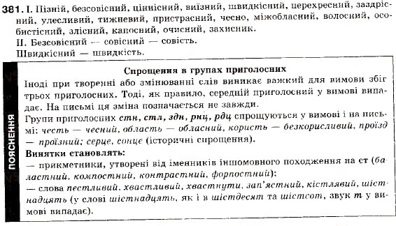 Завдання № 381 - § 34. Слово як предмет вивчення - ГДЗ Українська мова 9 клас М.І. Пентилюк, І.В. Гайдаєнко, А.І. Ляшкевич, С.А. Омельчук 2009