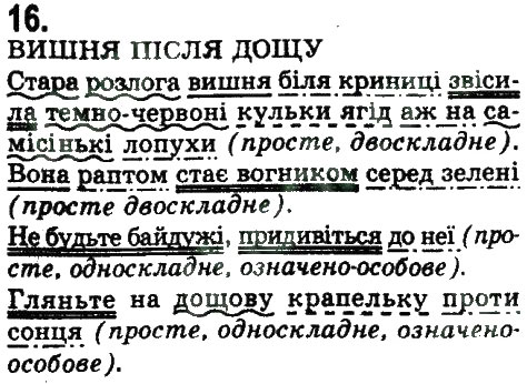 Завдання № 16 - ПОВТОРЕННЯ ТА УЗАГАЛЬНЕННЯ ВИВЧЕНОГО - ГДЗ Українська мова 9 клас Н.В. Бондаренко, А.В. Ярмолюк 2009