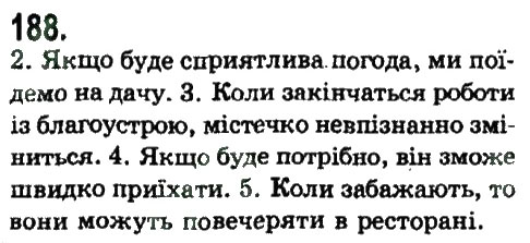 Завдання № 188 - СКЛАДНОПІДРЯДНЕ ТА БЕЗСПОЛУЧНИКОВЕ СКЛАДНЕ РЕЧЕННЯ - ГДЗ Українська мова 9 клас Н.В. Бондаренко, А.В. Ярмолюк 2009