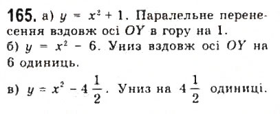 Завдання № 165 - § 3. Квадратична функція та її графік - ГДЗ Алгебра 9 клас Ю.І. Мальований, Г.М. Литвиненко, Г.М. Возняк 2009