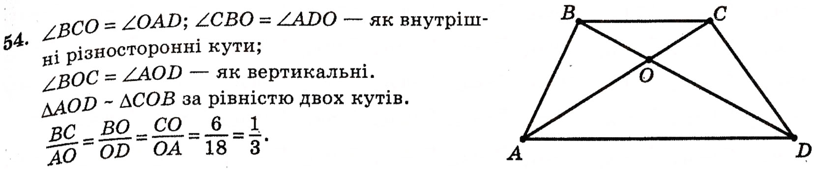 Завдання № 54 - § 2. Методи розв’язування планіметричних задач - ГДЗ Геометрія 10 клас Г.П. Бевз, В.Г. Бевз, Н.Г. Владимирова 2010 - Профільний рівень