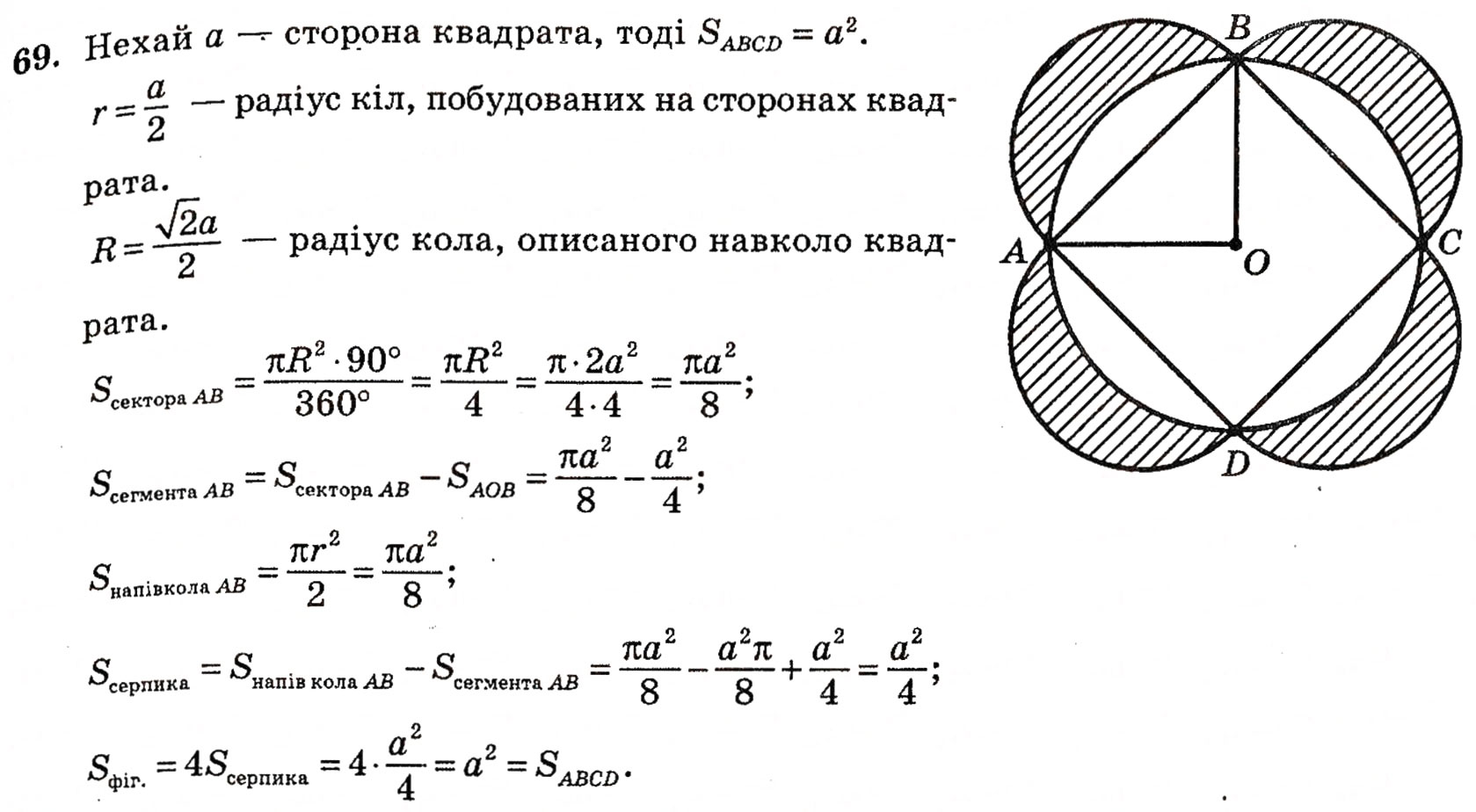 Завдання № 69 - § 2. Методи розв’язування планіметричних задач - ГДЗ Геометрія 10 клас Г.П. Бевз, В.Г. Бевз, Н.Г. Владимирова 2010 - Профільний рівень