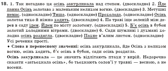 Завдання № 18 - § 1. Словосполучення і речення. Головні та другорядні члени речення. Однорідні члени речення - ГДЗ Українська мова 6 клас О.П. Глазова, Ю.Б. Кузнецов 2006
