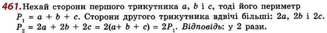 Завдання № 461 - Розділ 2. Подібність трикутників - ГДЗ Геометрія 8 клас О.С. Істер 2021 