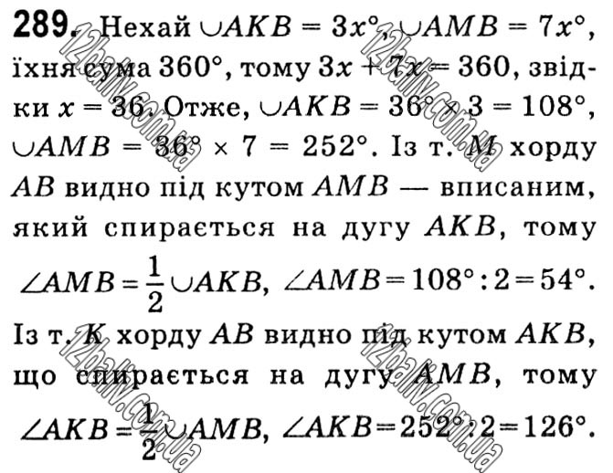 Завдання № 289 - § 1. Чотирикутники - ГДЗ Геометрія 8 клас А.Г. Мерзляк, В.Б. Полонський, М.С. Якір 2021 