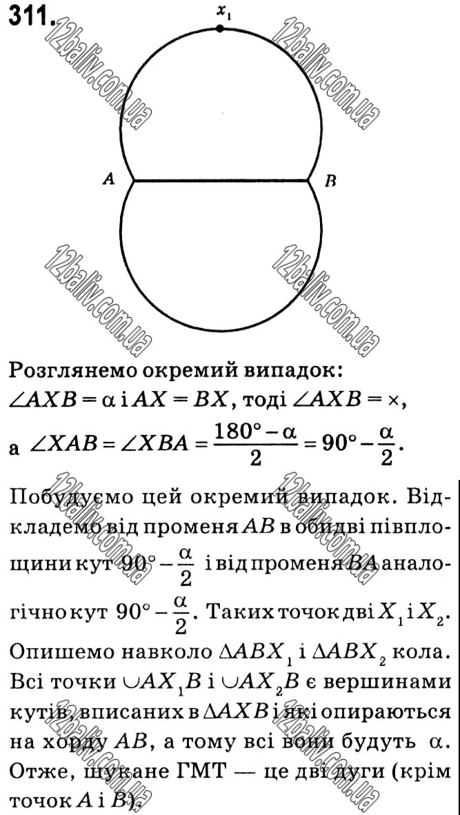 Завдання № 311 - § 1. Чотирикутники - ГДЗ Геометрія 8 клас А.Г. Мерзляк, В.Б. Полонський, М.С. Якір 2021 