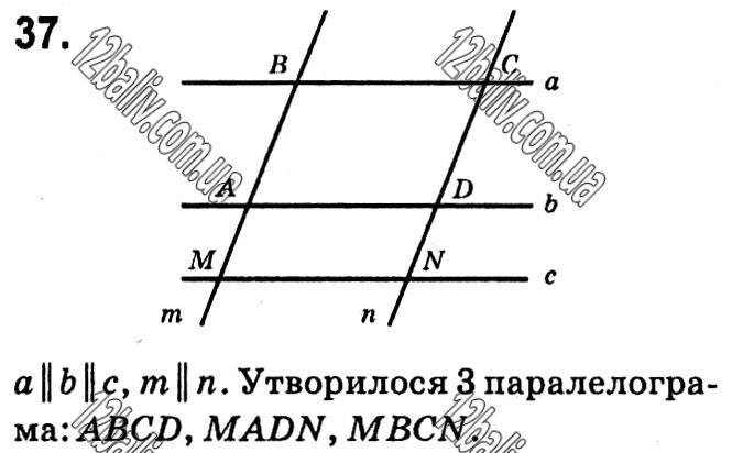 Завдання № 37 - § 1. Чотирикутники - ГДЗ Геометрія 8 клас А.Г. Мерзляк, В.Б. Полонський, М.С. Якір 2021 