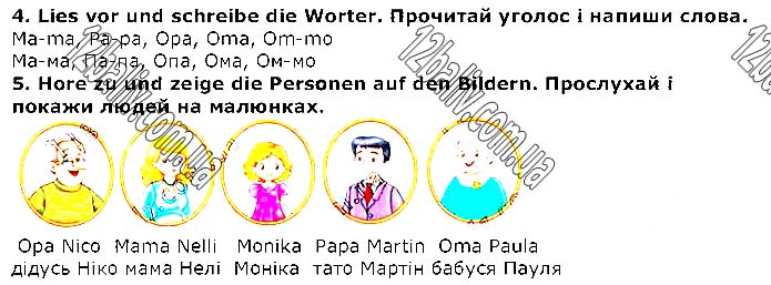 Завдання №  Стр.50 (4-5) - LEKTION 4. Meine Familie • Моя родина - ГДЗ Німецька мова 1 клас С. І. Сотникова,  Г. В. Гоголєва 2018 