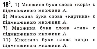 Завдання № 18 - Підмножина. Операції над множинами - ГДЗ Алгебра 10 клас А.Г. Мерзляк, Д.А. Номіровський, В.Б. Полонський, М.С. Якір 2010 - Академічний рівень